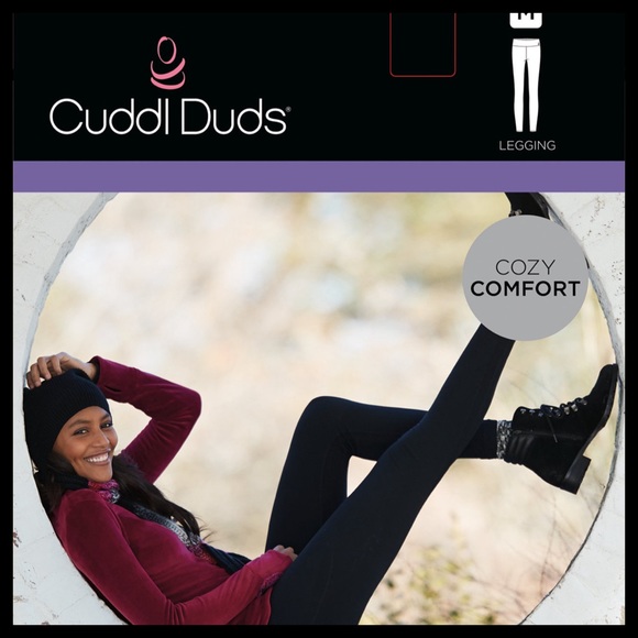 Cuddl Duds Double Plush Velour Leggings - Picture 6 of 10